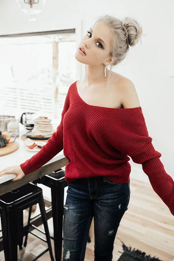 Bringing Sexy Back Sweater In Crimson
