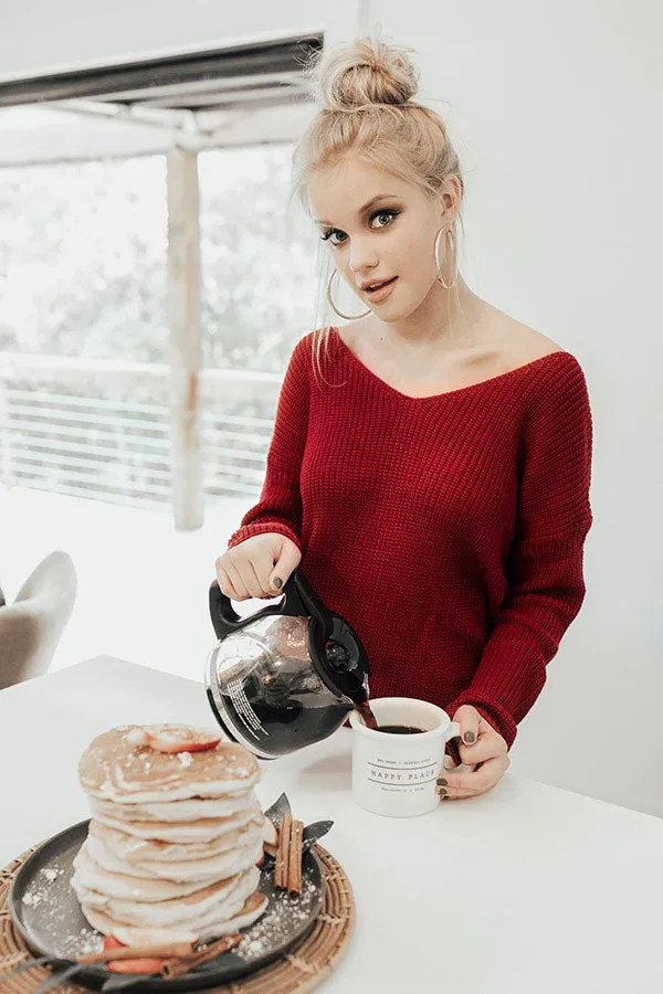 Bringing Sexy Back Sweater In Crimson