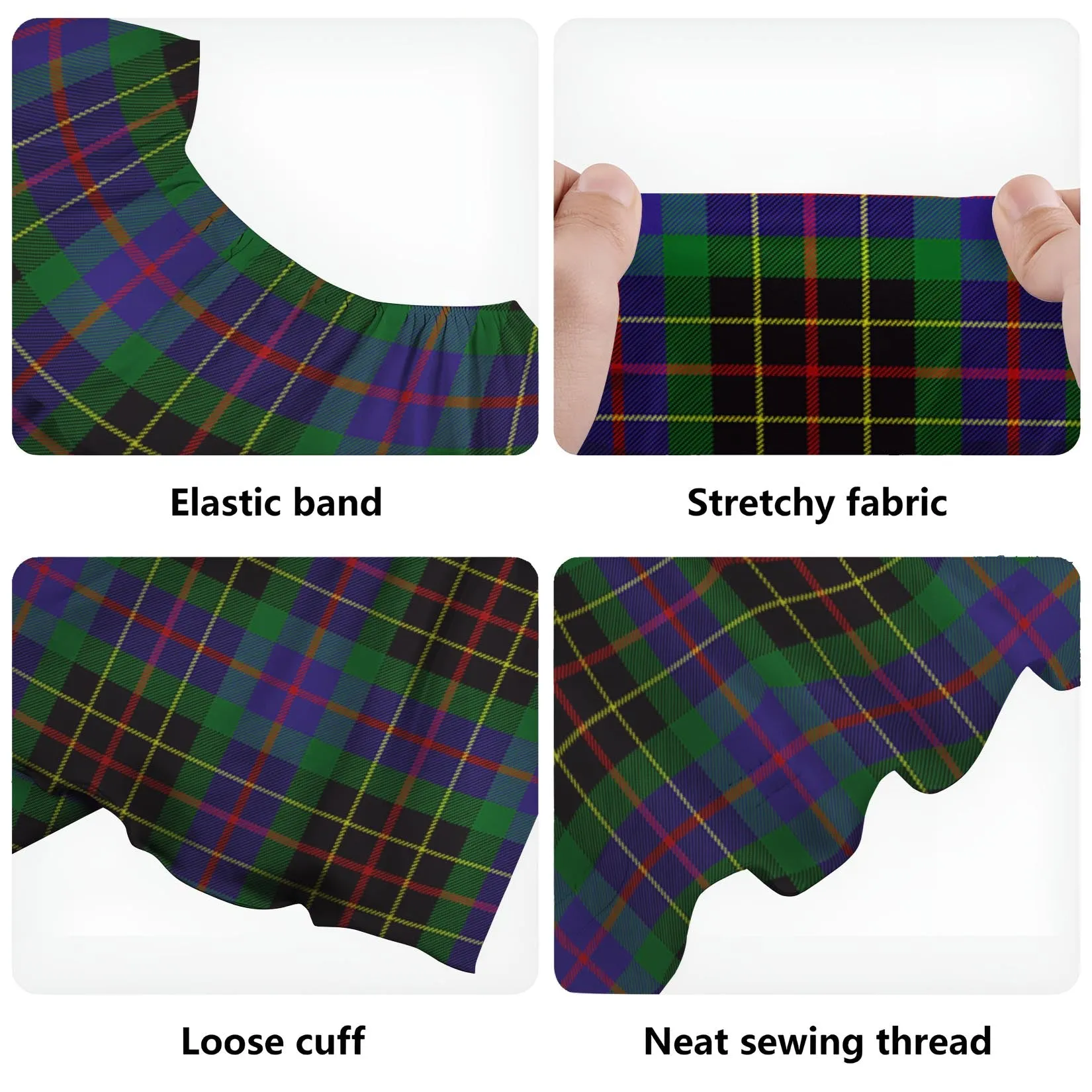 Brodie Hunting Modern Tartan Off Shoulder Long Dress
