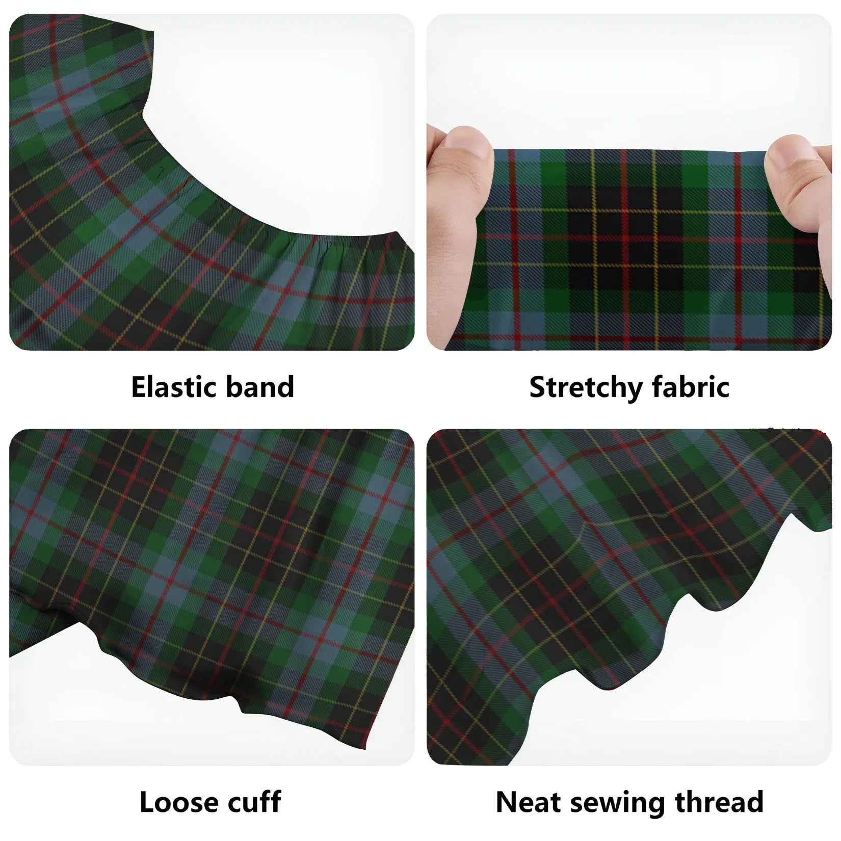Brodie Hunting Tartan Off Shoulder Long Dress