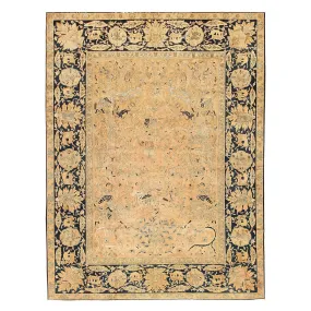 Brown Antique Wool Silk Blend Rug - 12'5" x 16'5"