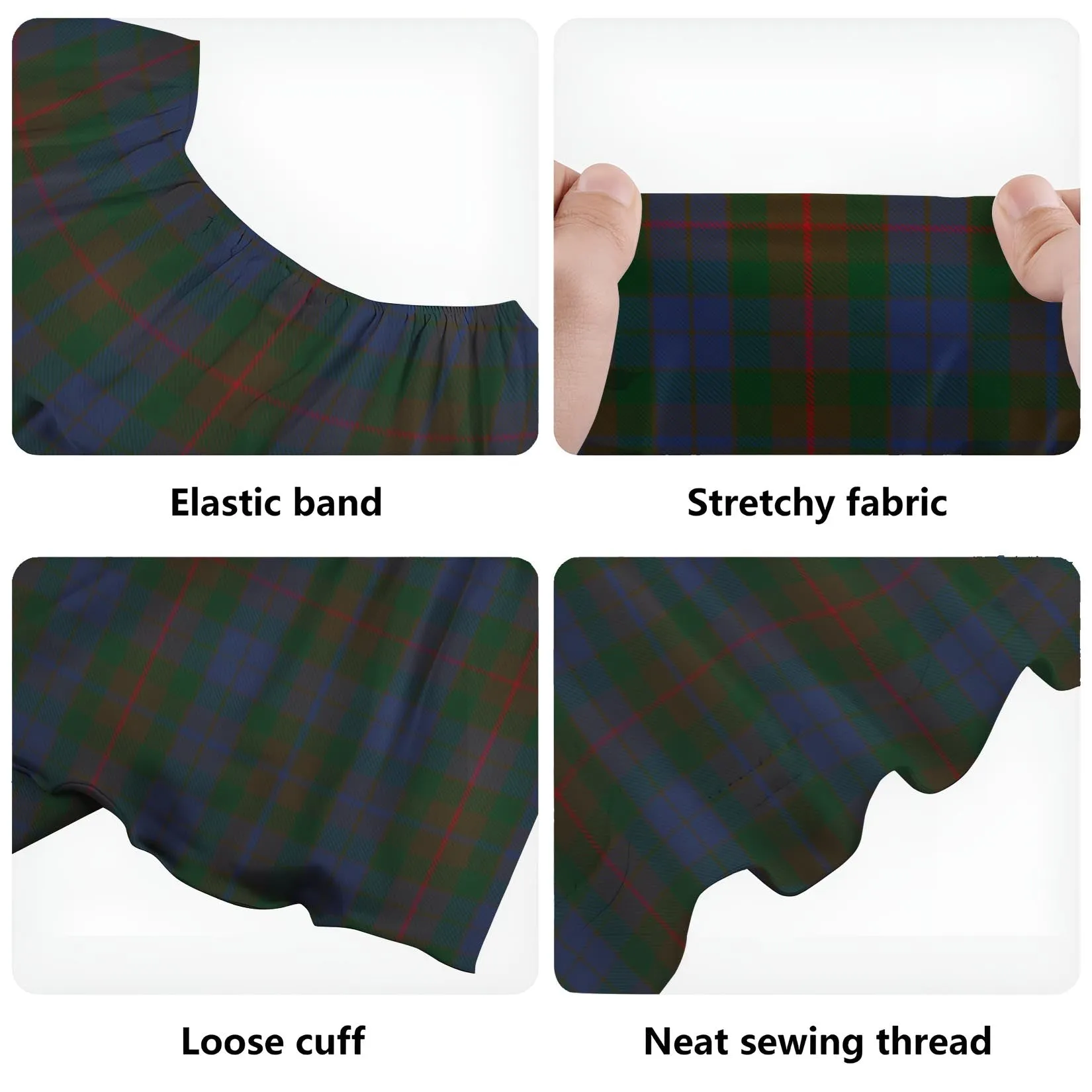 Buchanan Hunting Tartan Off Shoulder Long Dress