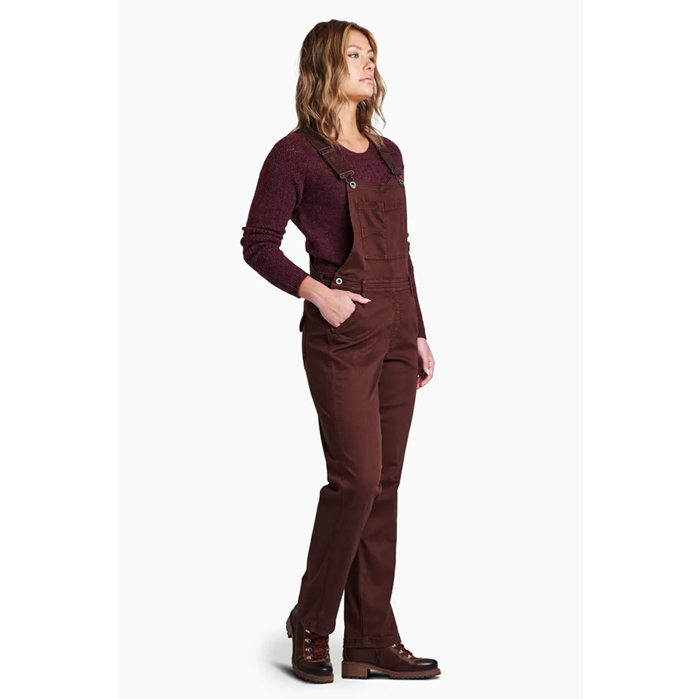 Burgundy Twill Jumpsuit