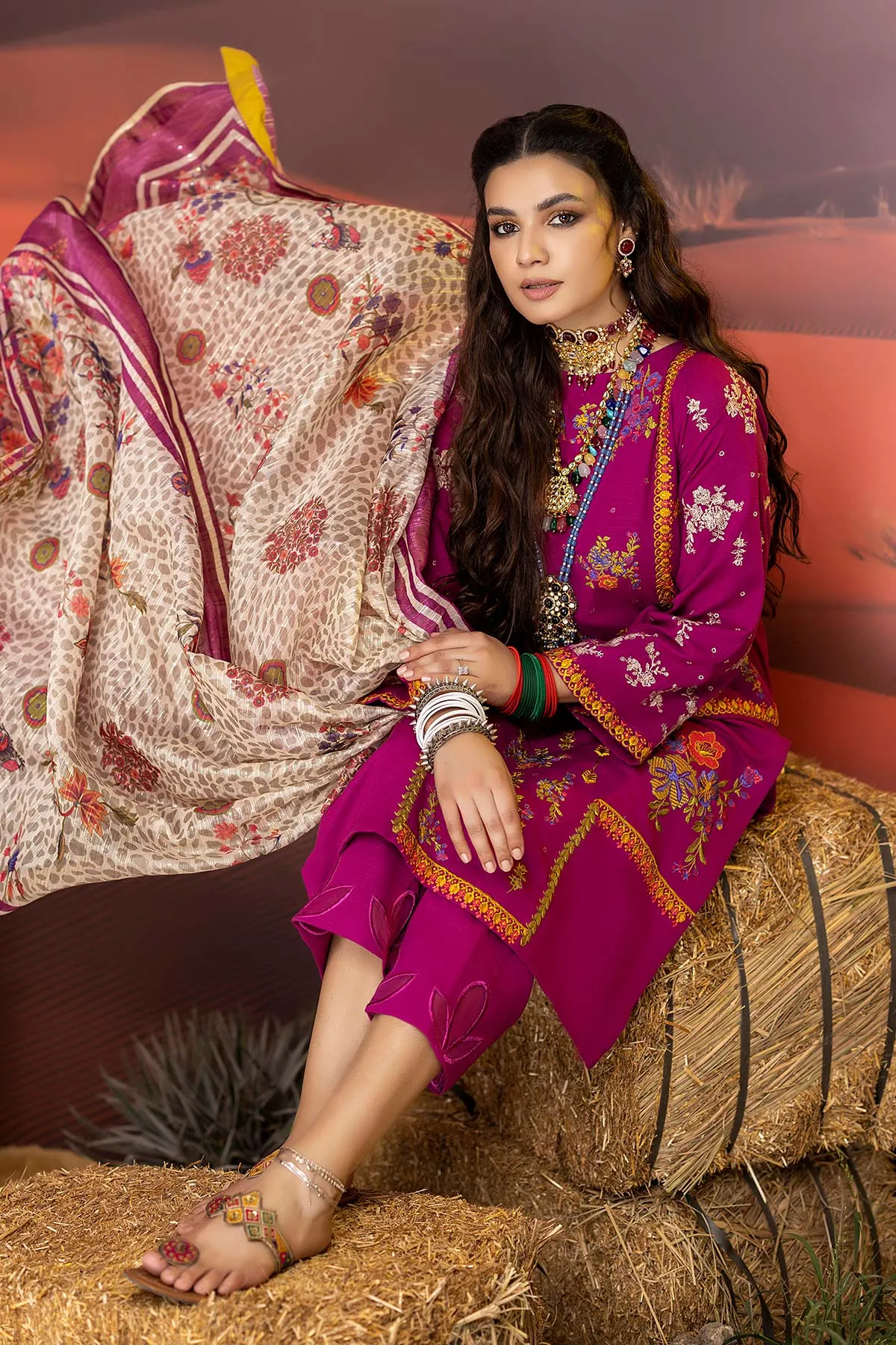 Charizma Miraas Embroidered Khaddar Collection – CM22-04