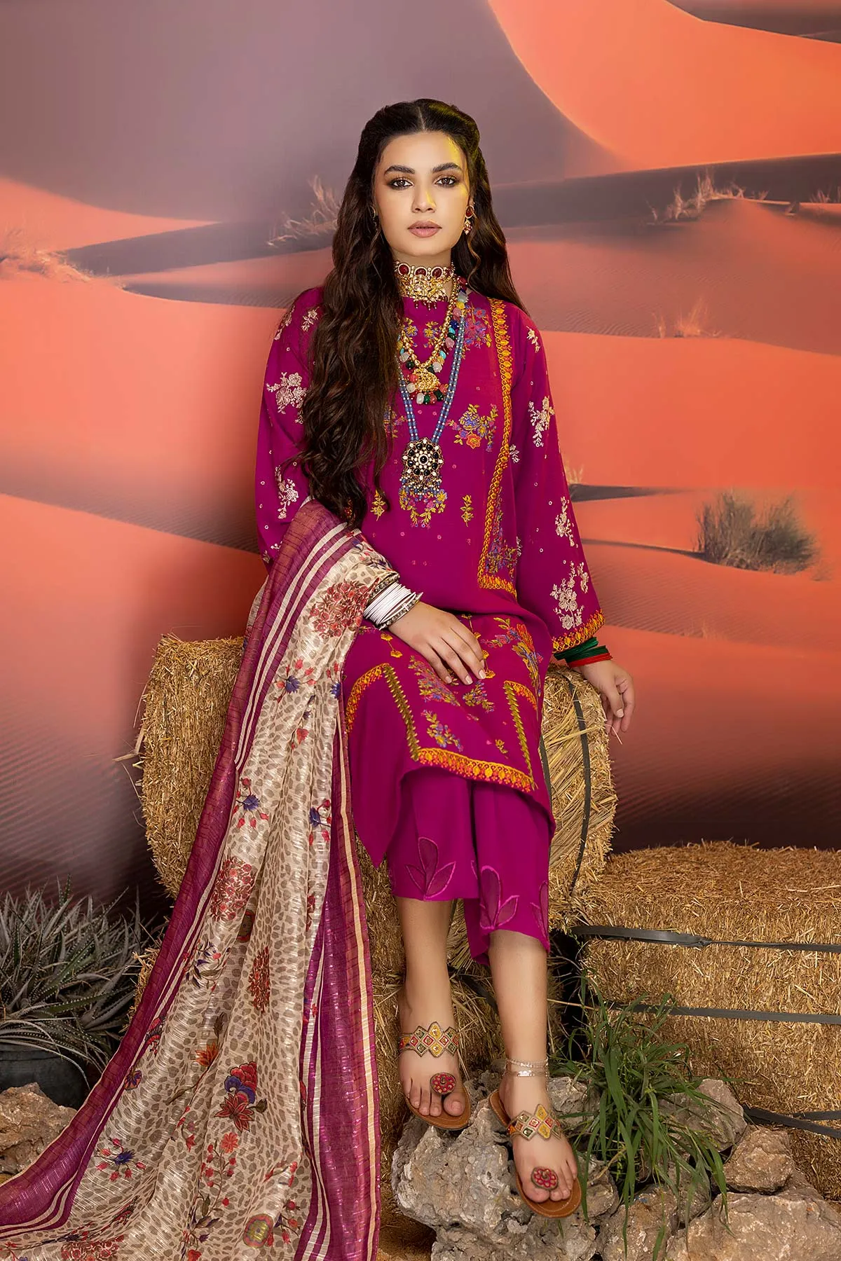 Charizma Miraas Embroidered Khaddar Collection – CM22-04