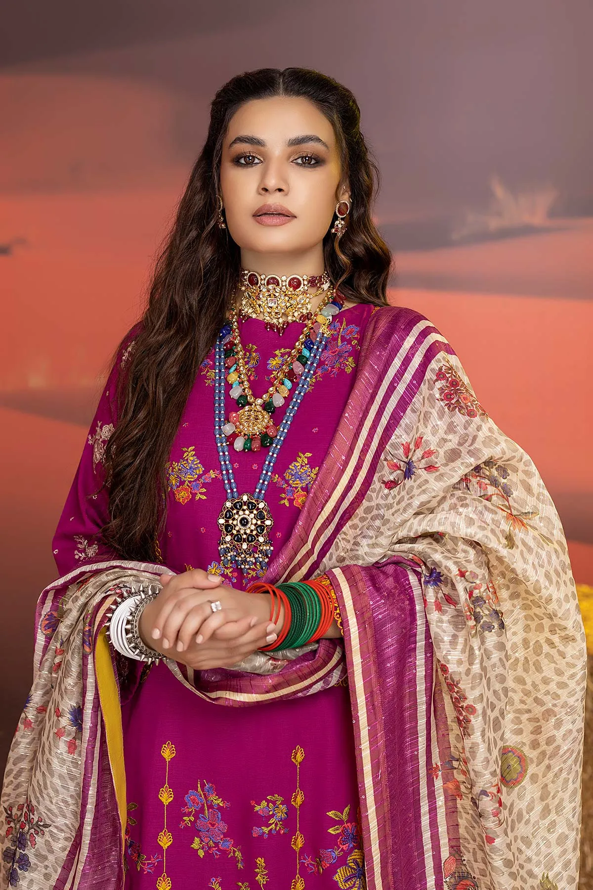 Charizma Miraas Embroidered Khaddar Collection – CM22-04