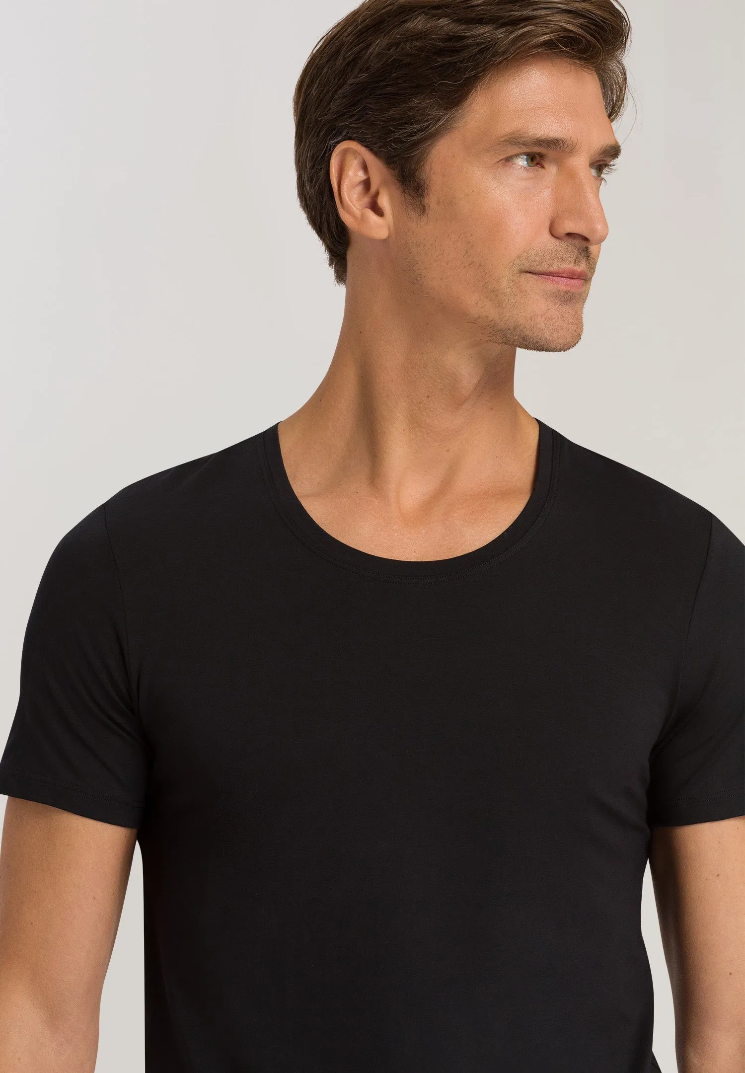 Cotton Superior Cotton Crew Neck T-Shirt | Black 73088-199