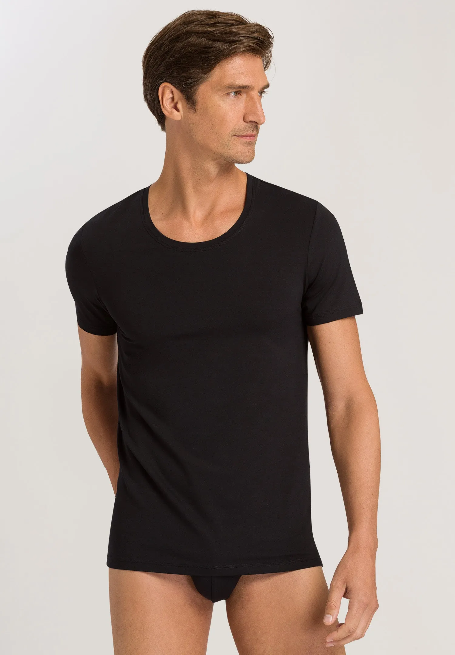 Cotton Superior Cotton Crew Neck T-Shirt | Black 73088-199