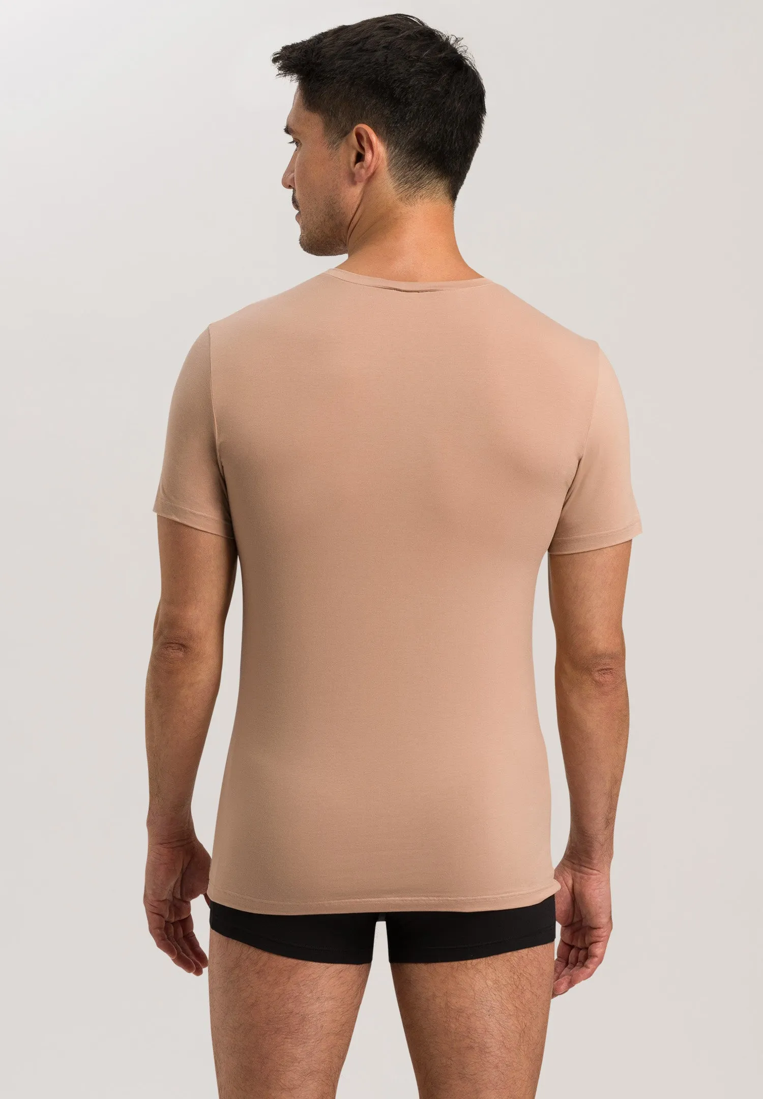 Cotton Superior Egyptian Cotton V-Neck Fitted T-Shirt | Neutral 73089-1216