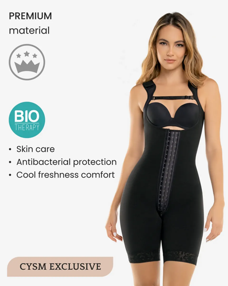 Cysm Hook Closure High Compression Bodysuit With Zip Crotch - 461