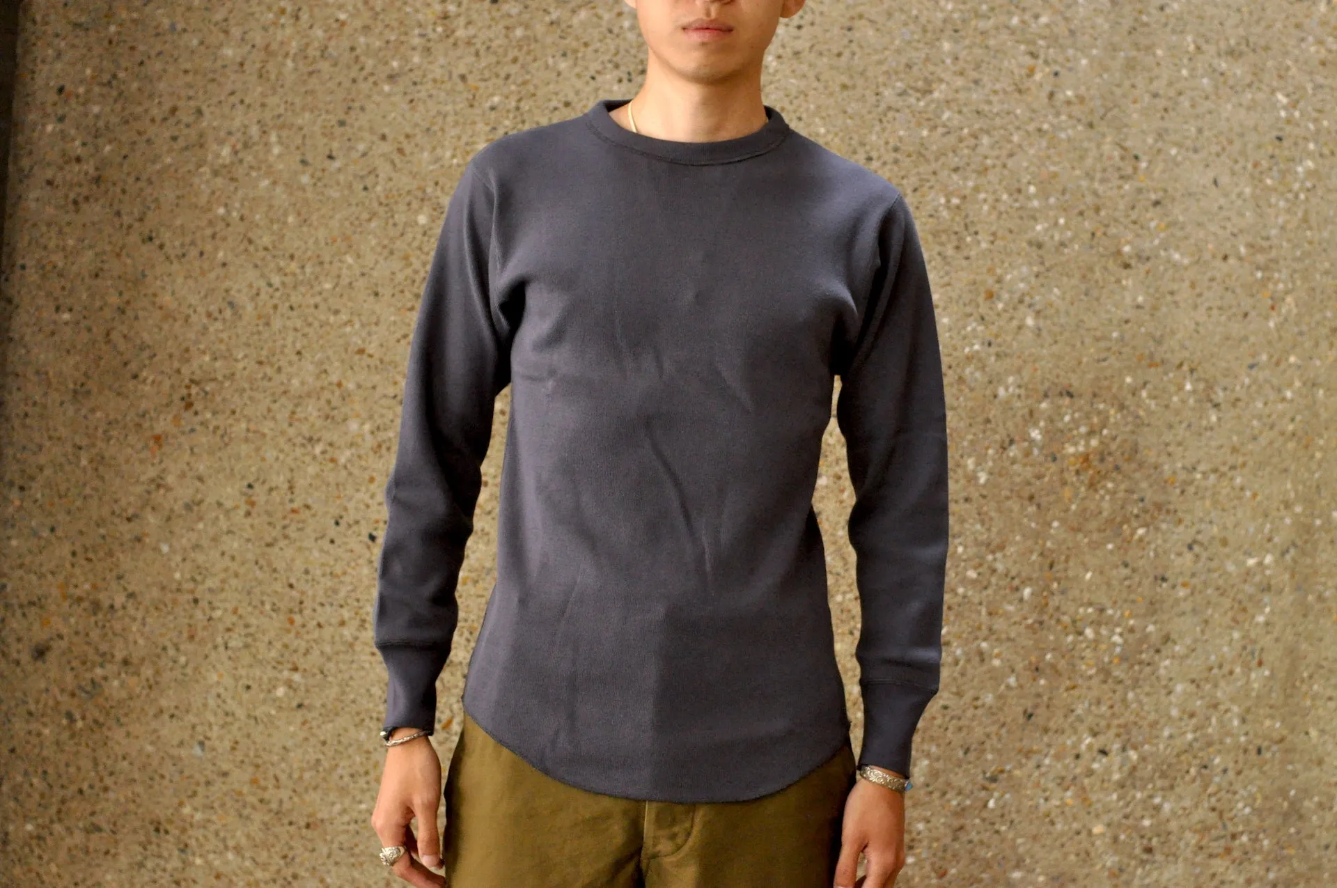 Freewheelers "Crew Neck Type" L/S Underwear (Fade Navy)