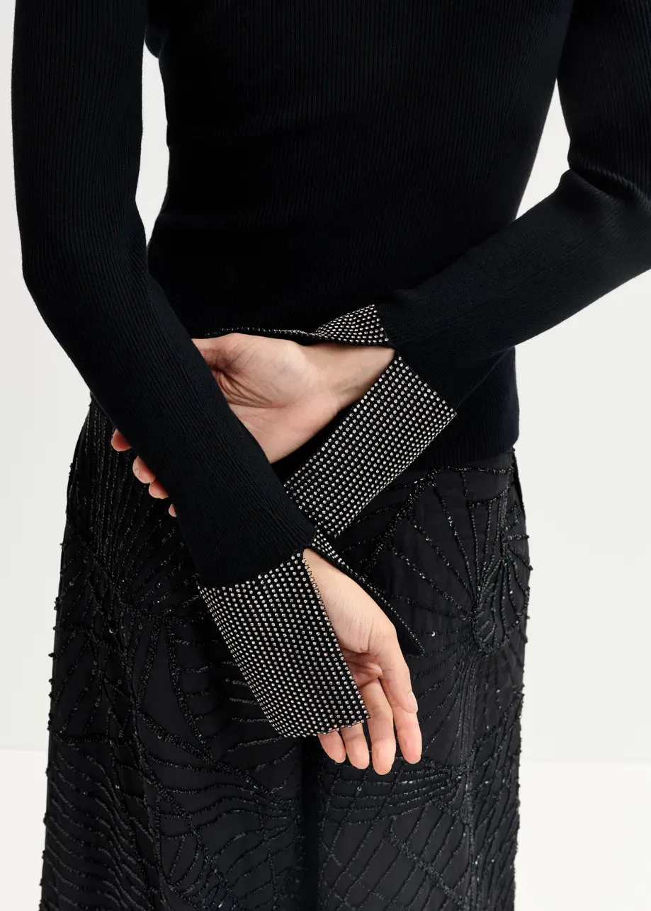 Gomi Rib-knit Sweater - Black