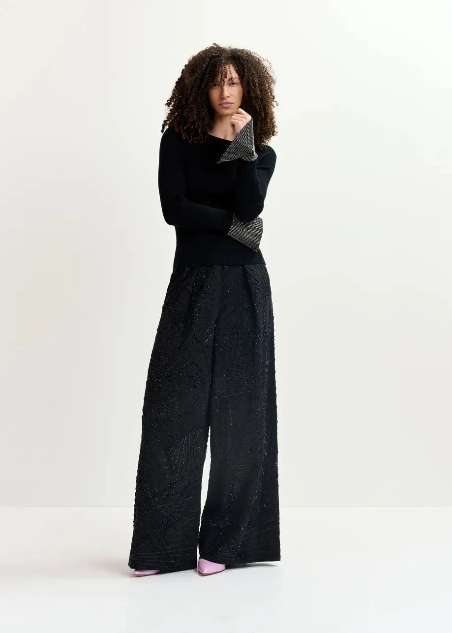 Gomi Rib-knit Sweater - Black