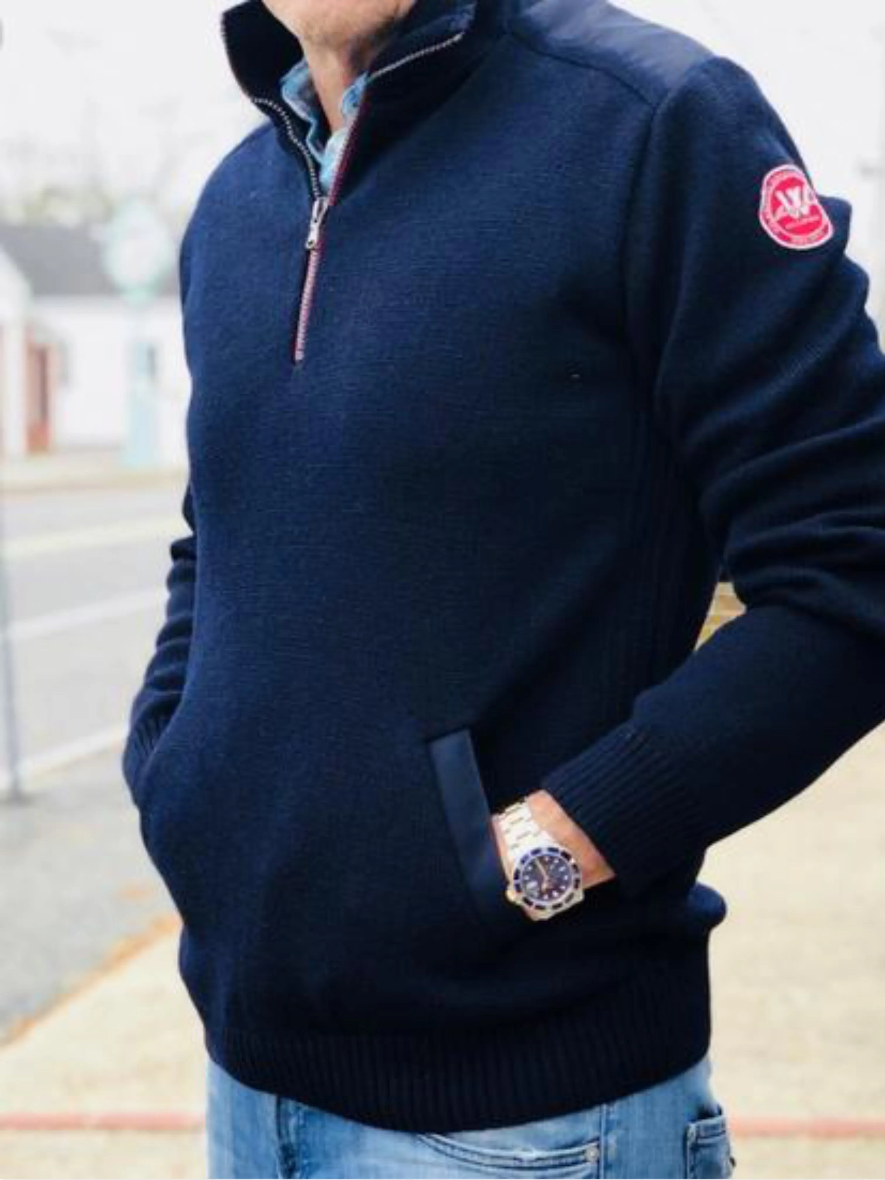 Gregor 1/4 Zip Windproof -Navy