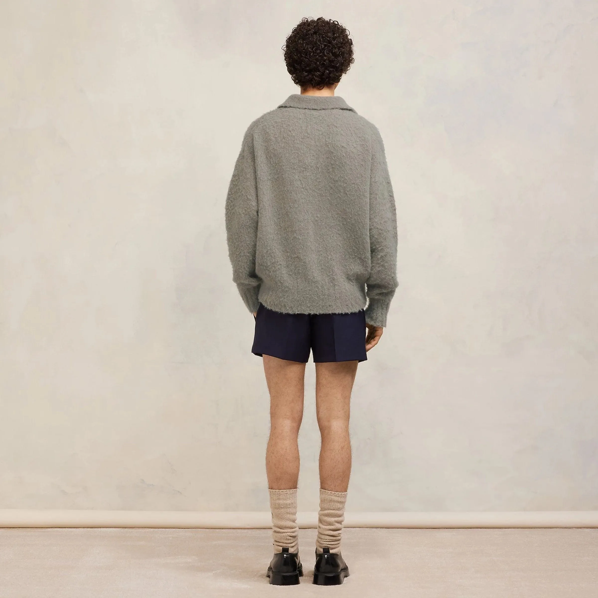 HAIRY POLO SWEATER