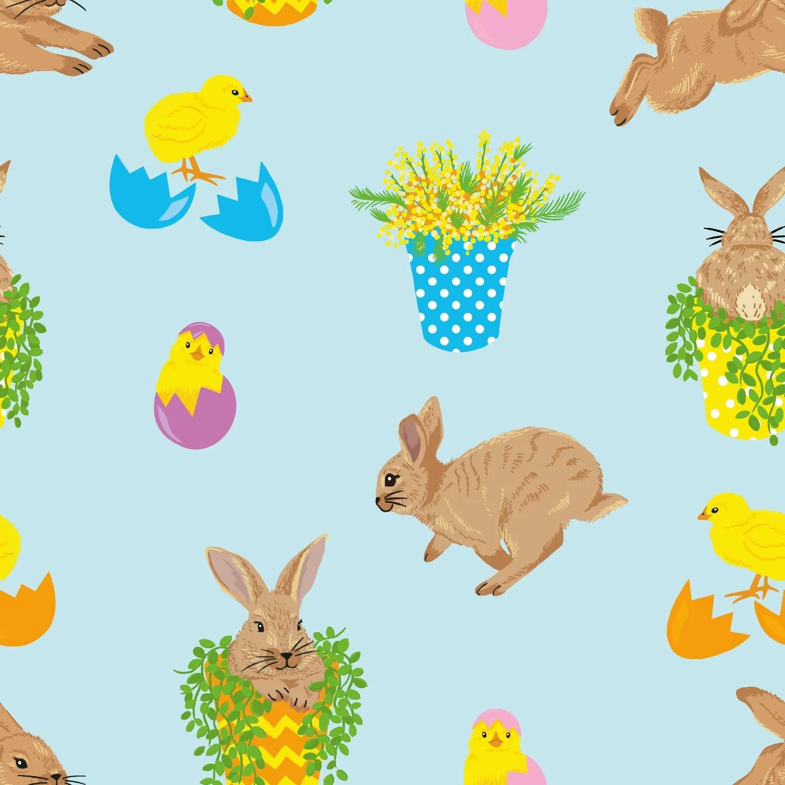 Hippity Hoppity Bunnies & Baby Chicks Girls Underwear Set of 2
