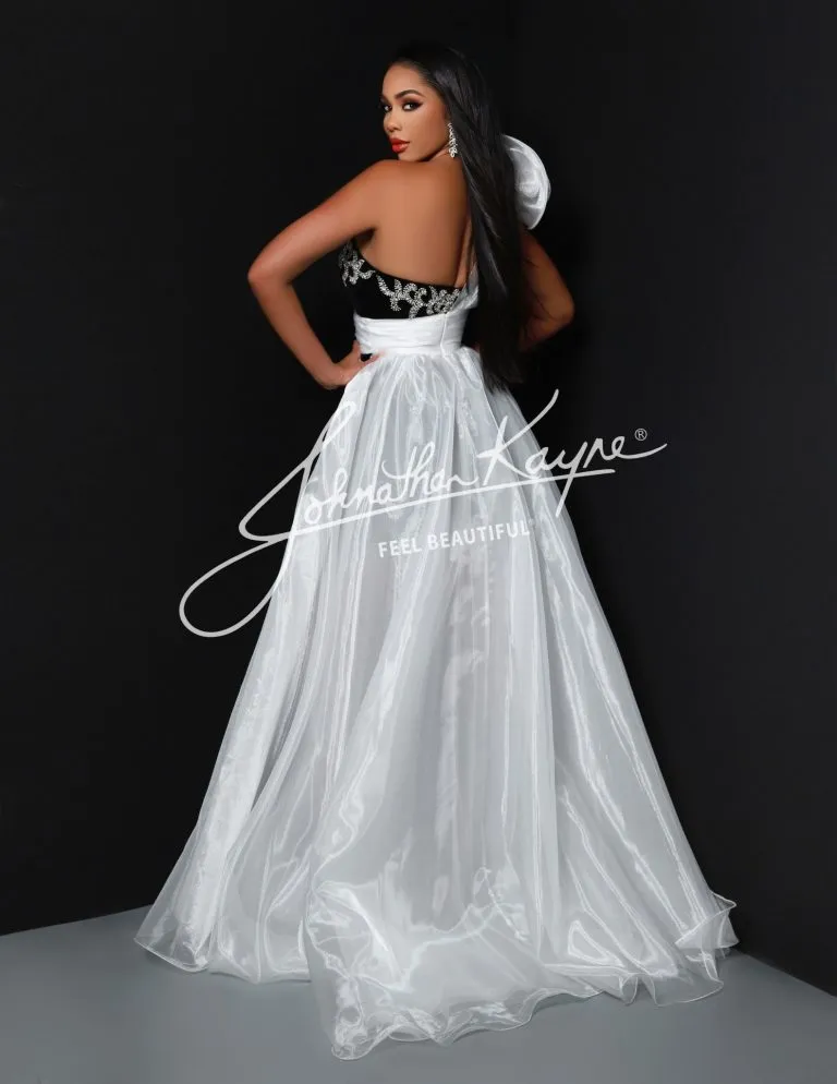 Johnathan Kayne Overskirt 2 Size 12 Red One Shoulder Ruffle Pageant Overskirt Organza Formal Accessory