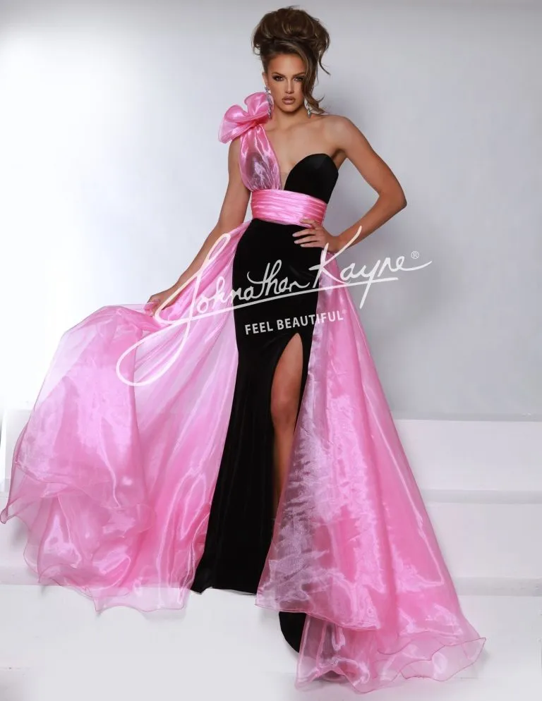 Johnathan Kayne Overskirt 2 Size 12 Red One Shoulder Ruffle Pageant Overskirt Organza Formal Accessory