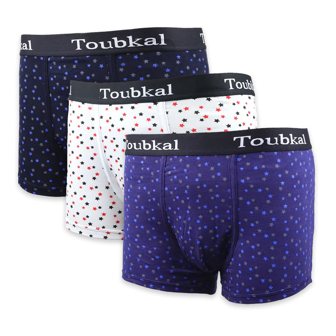 Lot de Boxers TOUBKAL Etoile en Coton Doux