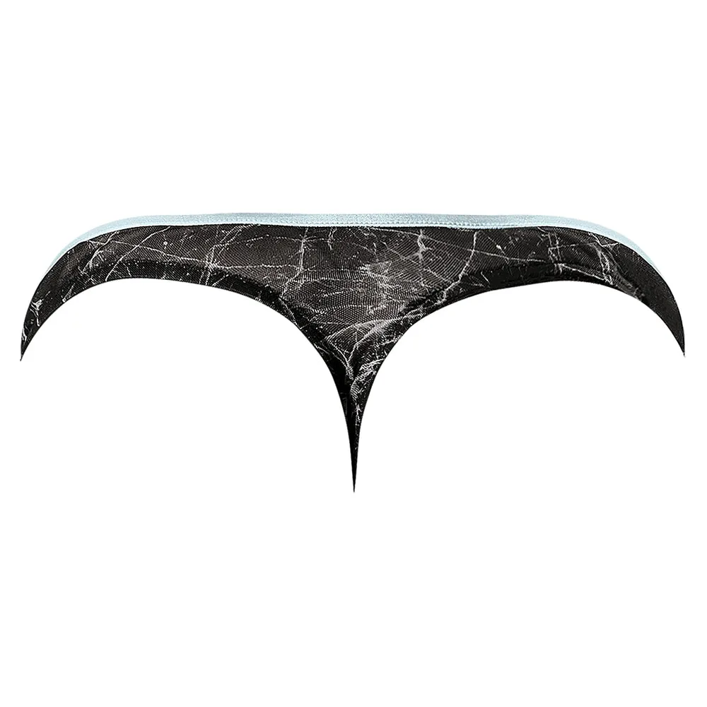Male Power Marble Mesh Mini Thong Black S/M
