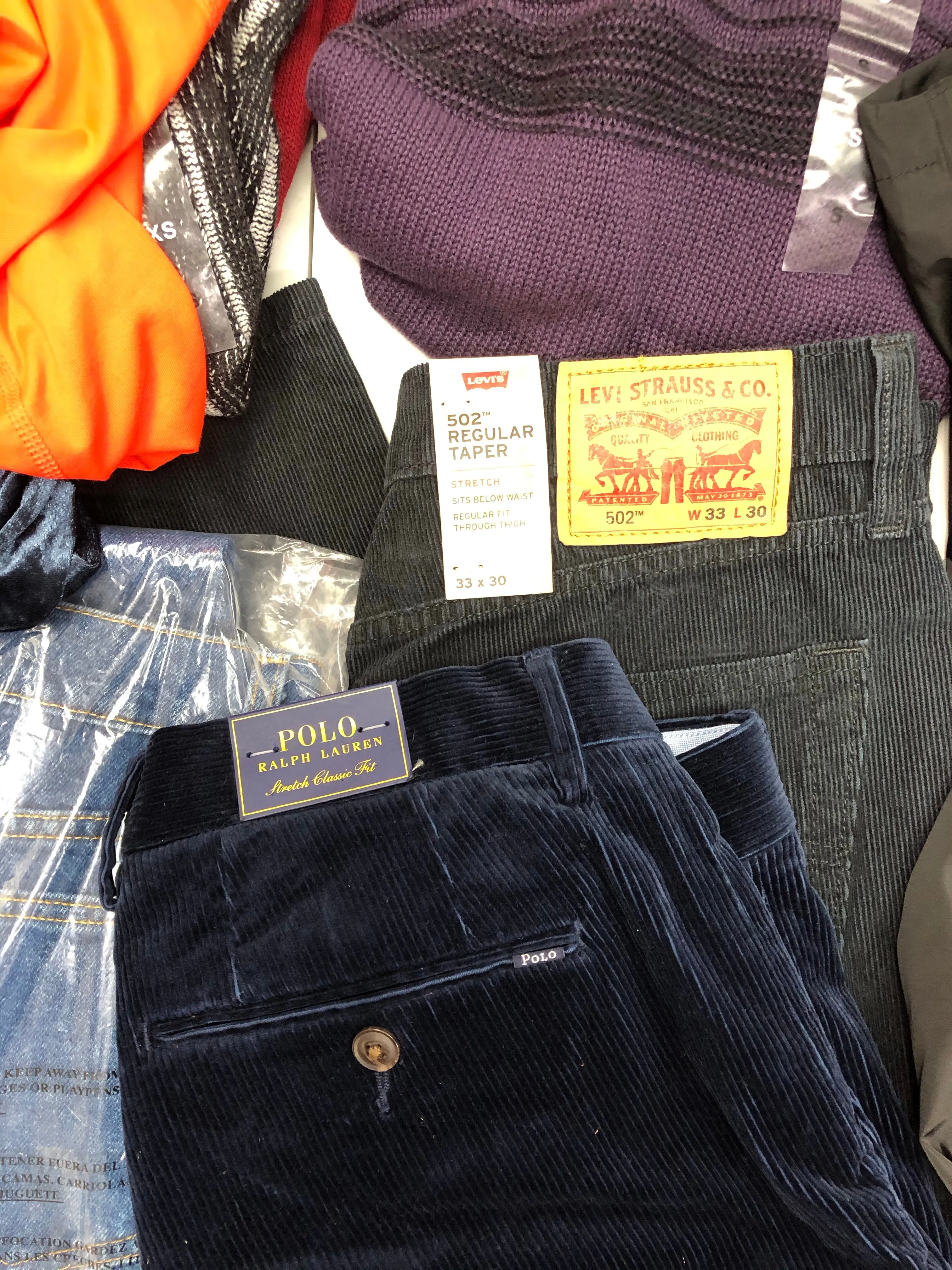 Men's Clothing ASSORTED Wholesale Lot, LACOSTE, NAUTICA, POLO RALPH LAUREN, MICAHEL KORS, LEVI'S, ADIDAS, INC and more 15 Units, Shelf Pulls, MSRP $1,365