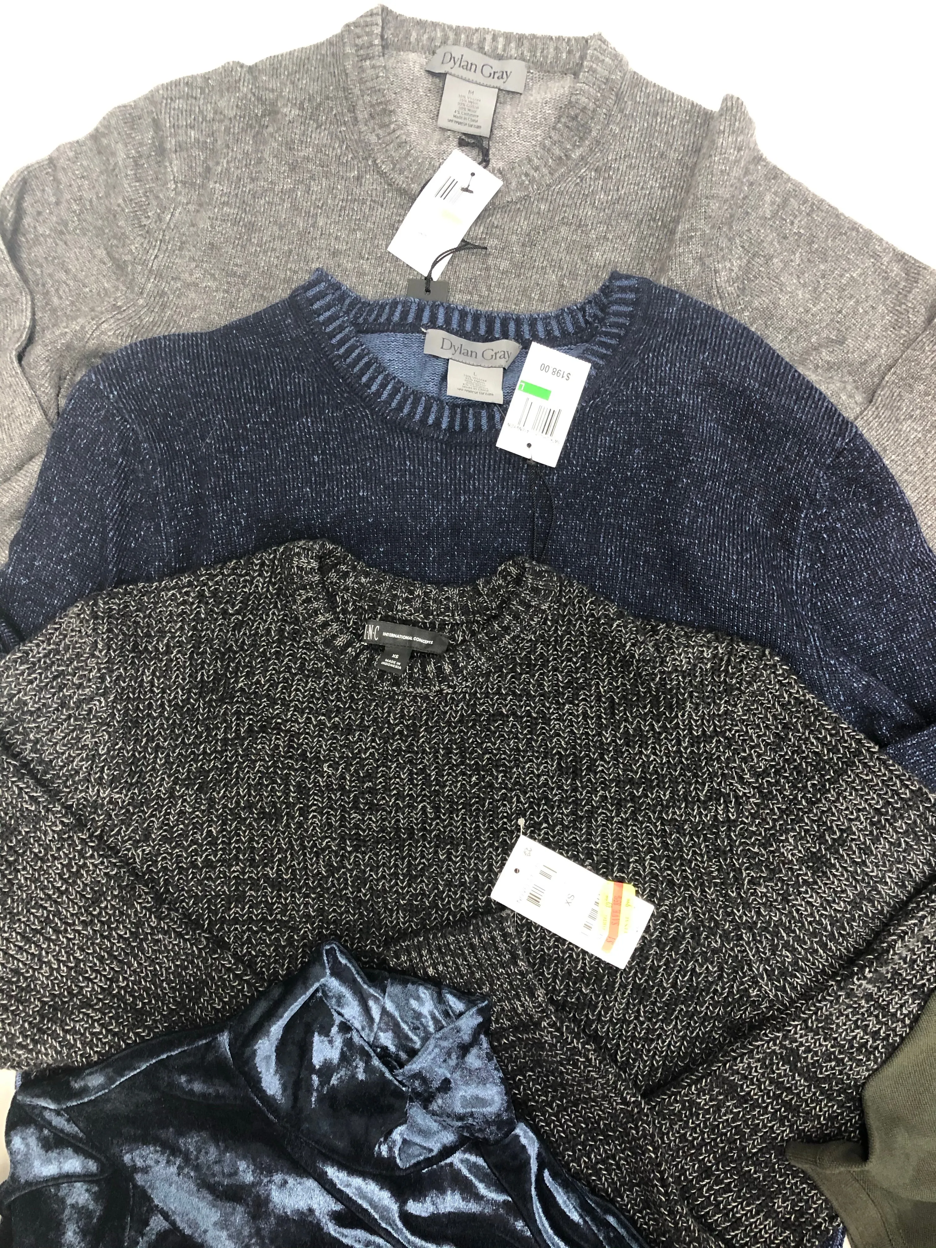 Men's Clothing Top Wholesale Lot, Barbour , Dylan Gray, INC, and more, 9 Units, Shelf Pulls, MSRP $855.49