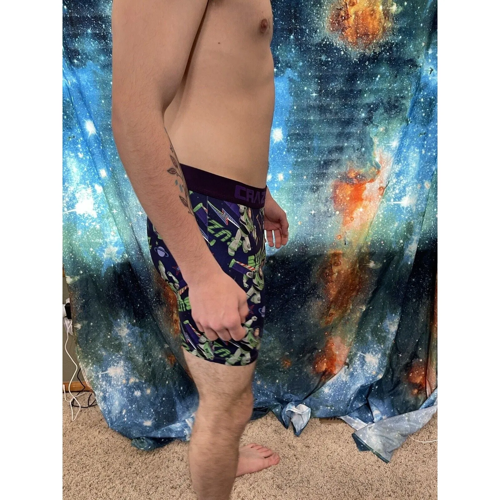men's crazy boxers pixar xl buzz lightyear compression shorts New And Unworn