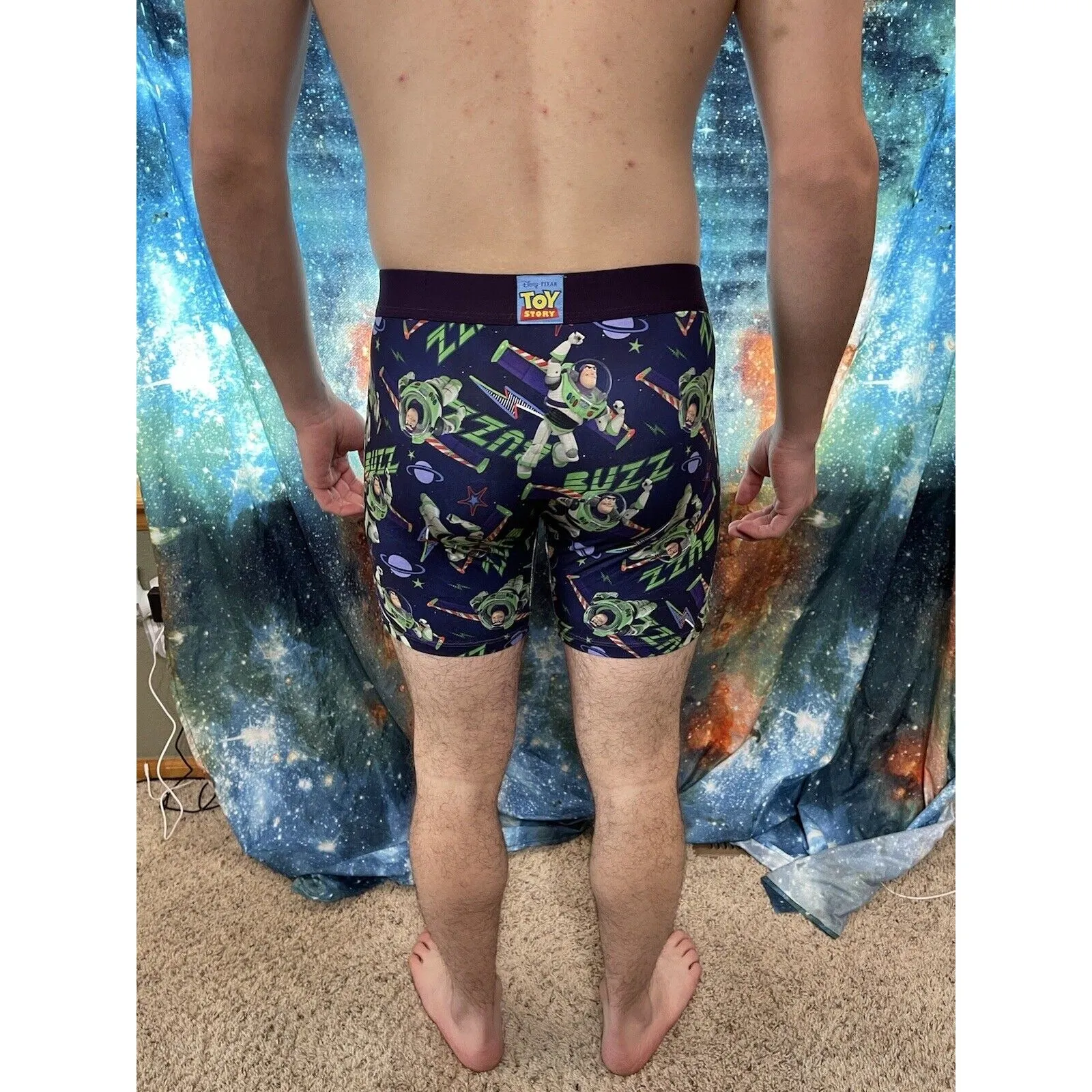 men's crazy boxers pixar xl buzz lightyear compression shorts New And Unworn