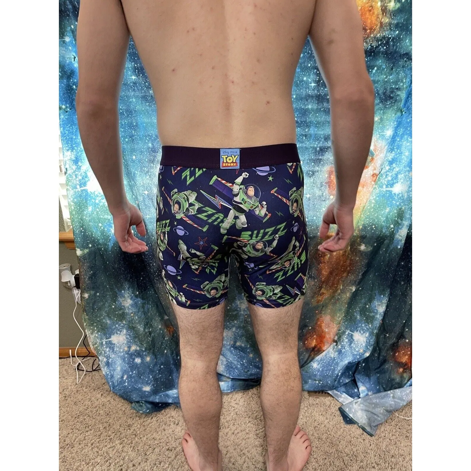 men's crazy boxers pixar xl buzz lightyear compression shorts New And Unworn