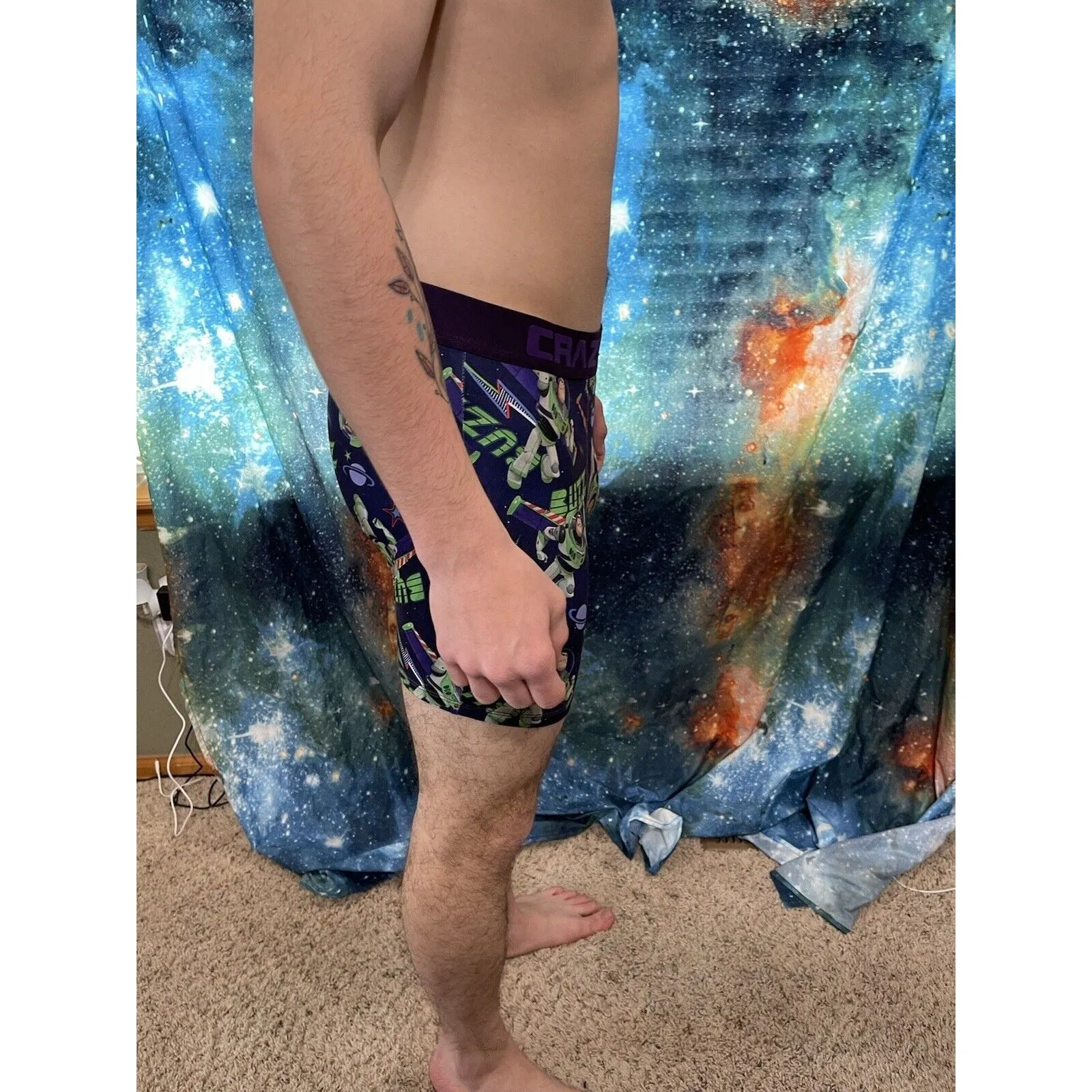 men's crazy boxers pixar xl buzz lightyear compression shorts New And Unworn