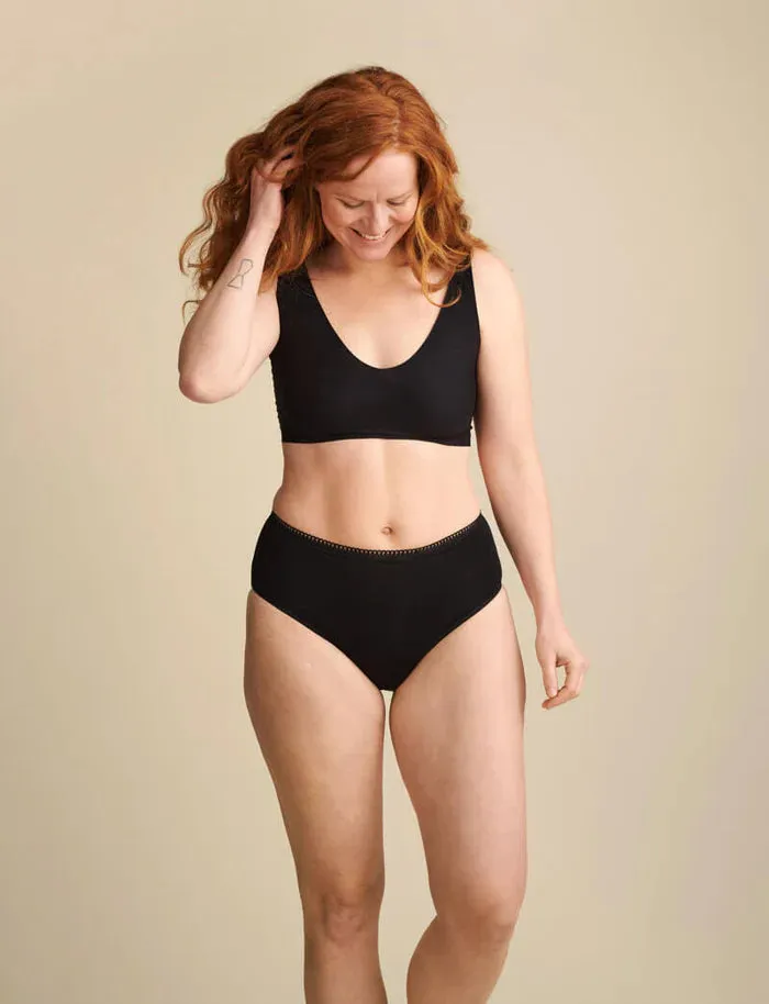 Organicup AllMatters High Waist Black Period Underwear