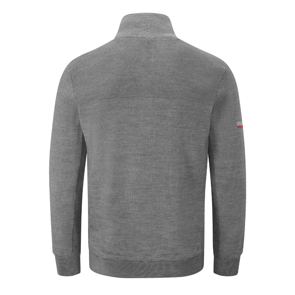 Oscar Jacobson Rumsey 1/4 Zip Mens Merino Lined Pullover Golf Top 2024 - Pewter