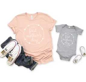 Our First Mother's Day - Unisex Crew-Neck Tee