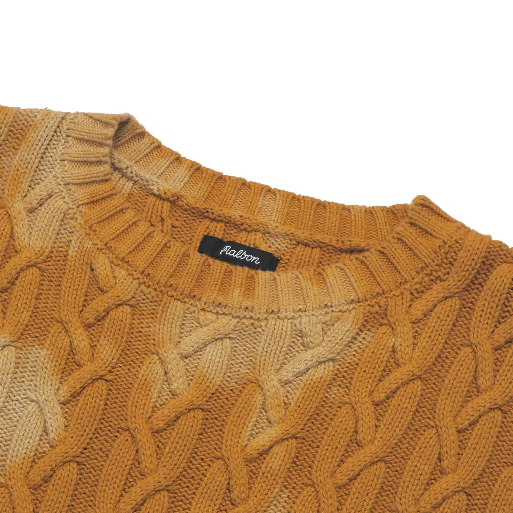 Shibori Cableknit Sweater Saffron - 2024
