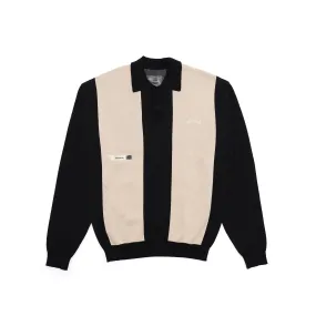 Students Golf Harrison L/S Polo Sweater - BLACK