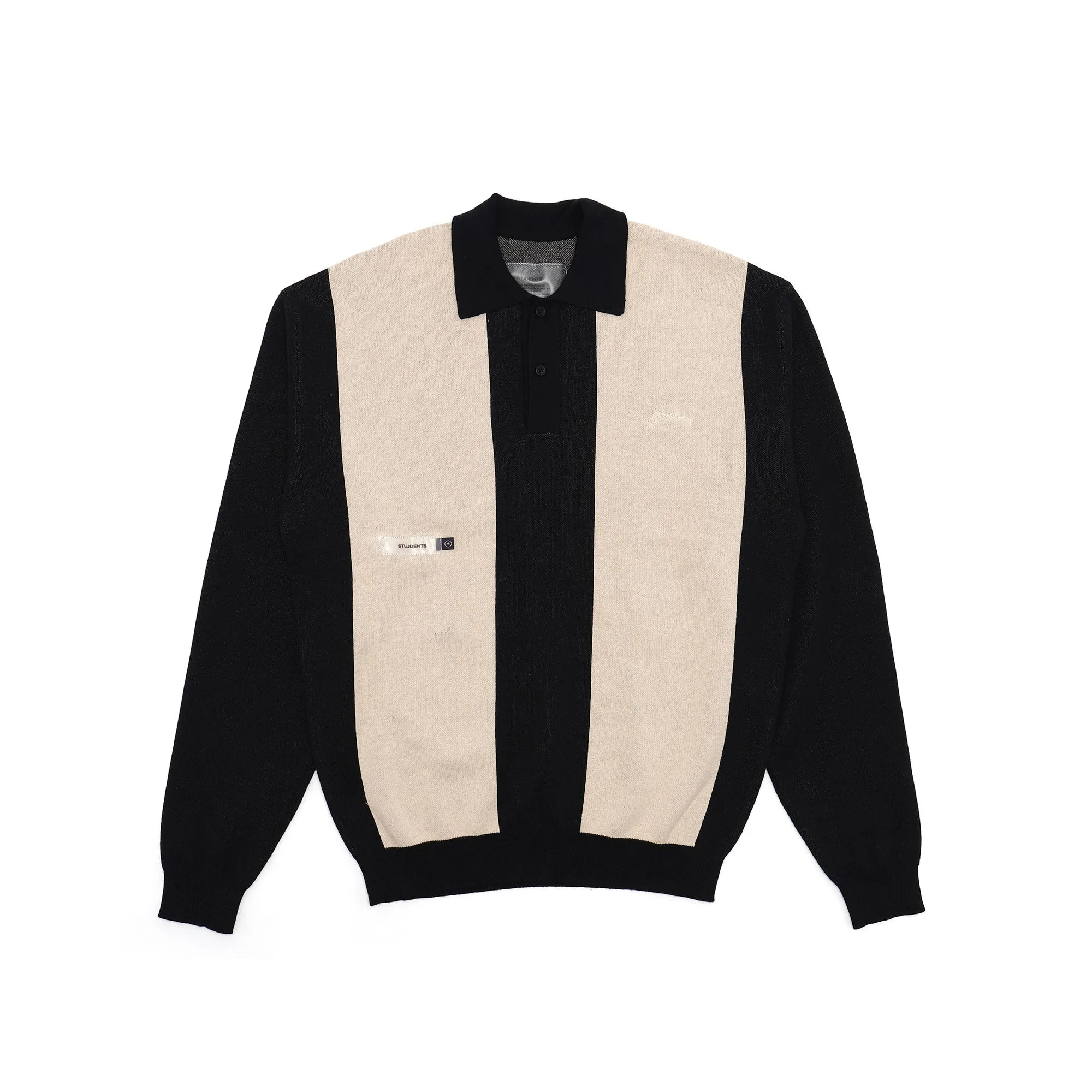 Students Golf Harrison L/S Polo Sweater - BLACK