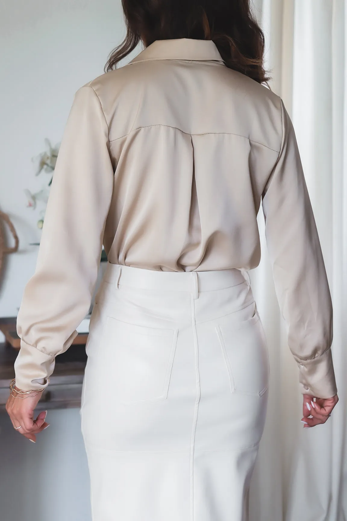 The Janelle Bodysuit- Beige
