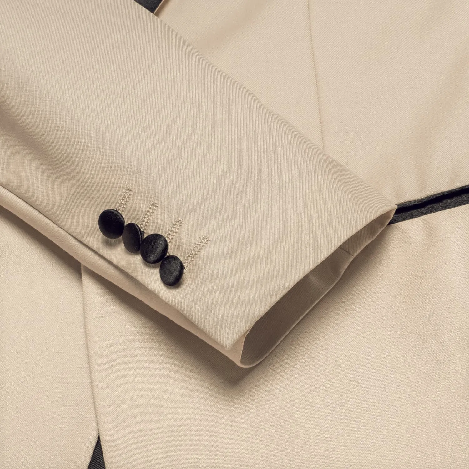 Ties2you Men's Suit Champagne Solid Shawl Collar Silk Suit for Wedding