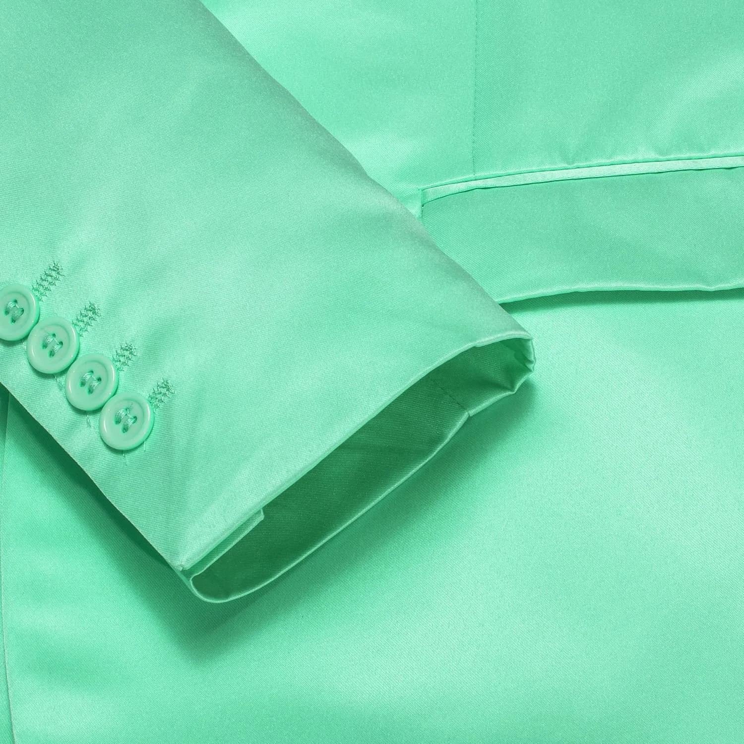 Ties2you Men's Suit Mint Green Satin Notched Collar Suit Jacket Blazer