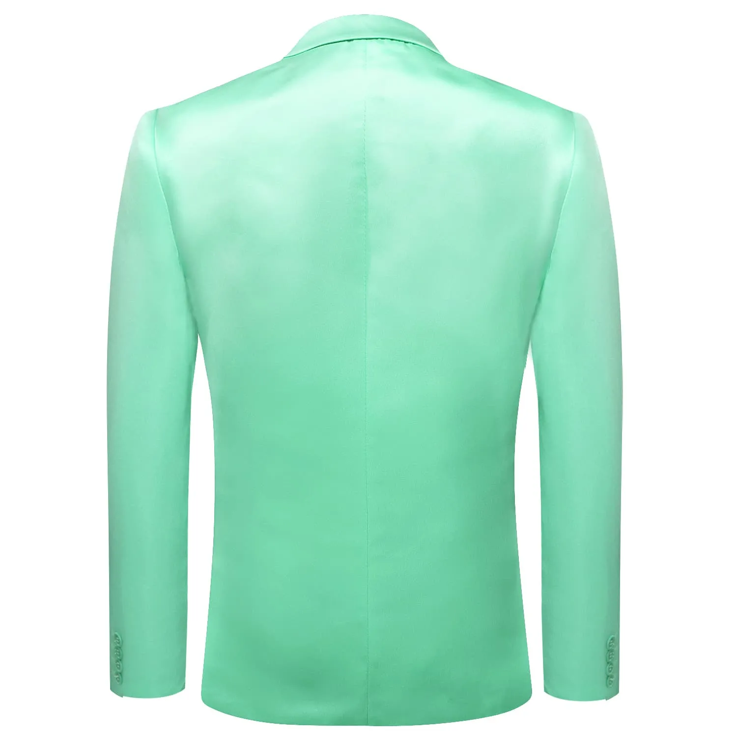 Ties2you Men's Suit Mint Green Satin Notched Collar Suit Jacket Blazer